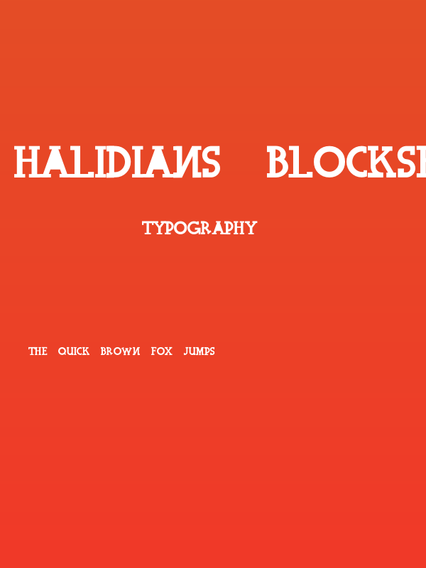 Halidians Blockserif Normal Poster