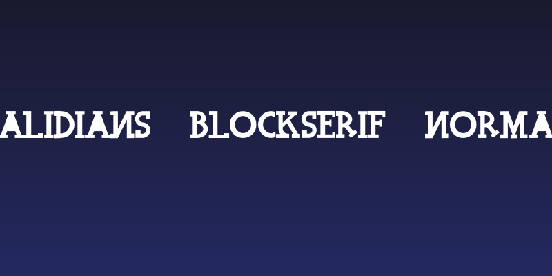 Halidians Blockserif Normal Social Header