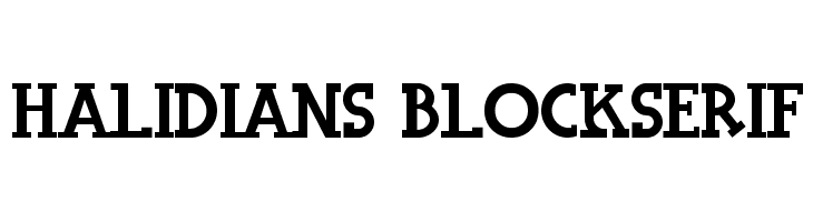 Halidians Blockserif Font