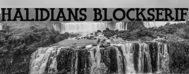 Halidians Blockserif Font examples