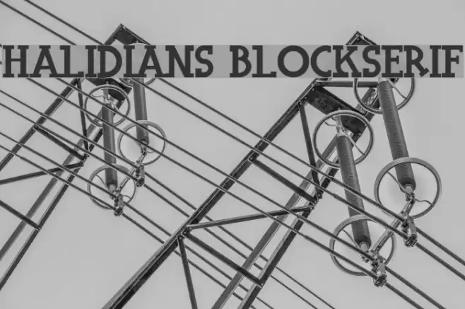 Halidians Blockserif Font examples