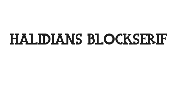 Halidians Blockserif Logo
