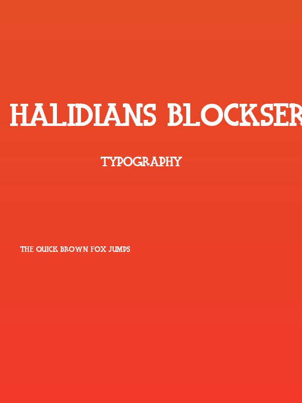 Halidians Blockserif Poster