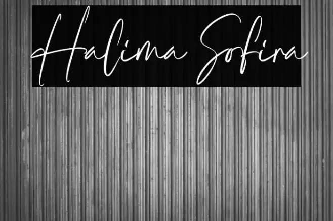 Halima Sofira Font examples