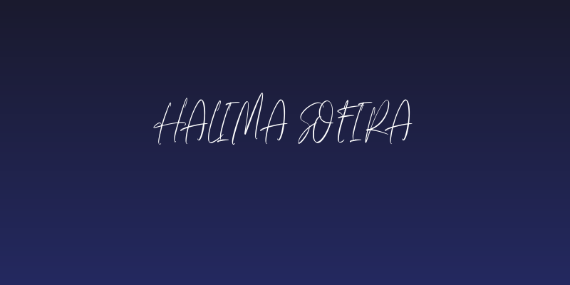 Halima Sofira Social Header
