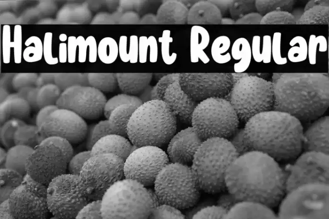 Halimount Regular Font examples