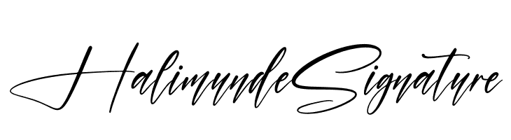 Halimunde Signature  Frei Schriftart Herunterladen