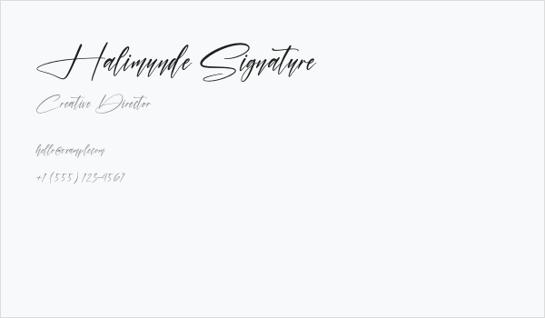 Halimunde Signature Business Card