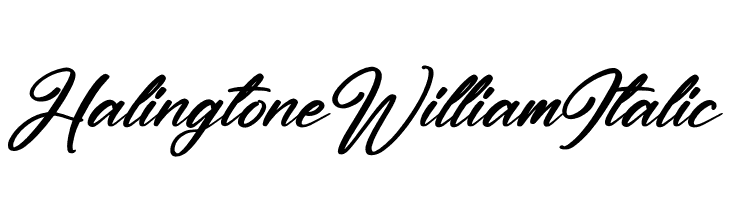 Halingtone William Italic  font caratteri gratis