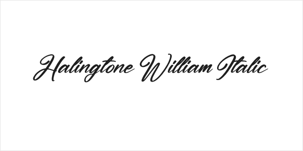 Halingtone William Italic Logo