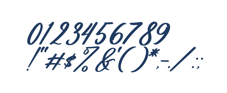 Halittany Badela Italic Other Characters