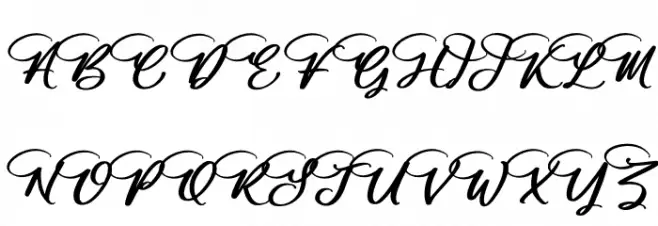 Halittany Badela 字体 大写