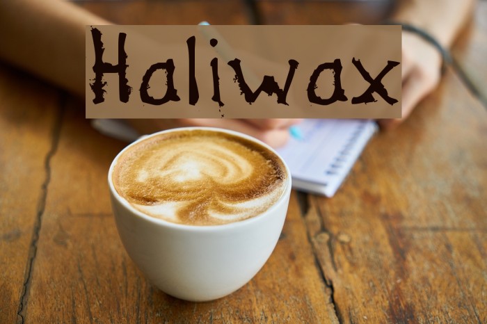 Haliwax Font examples