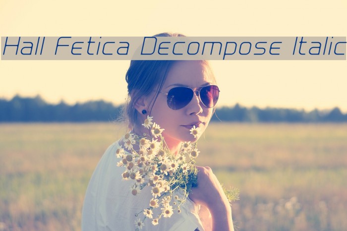 Hall Fetica Decompose Italic Font examples