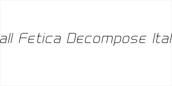 Hall Fetica Decompose Italic Logo