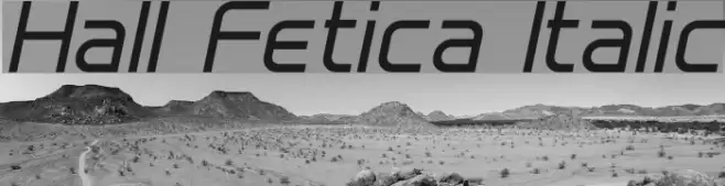 Hall Fetica Italic Font examples
