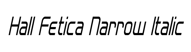 Hall Fetica Narrow Italic Font