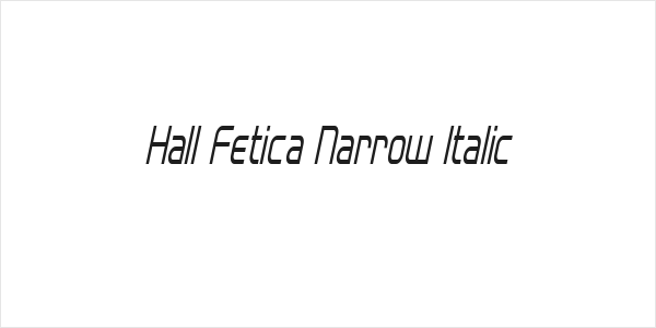 Hall Fetica Narrow Italic Logo