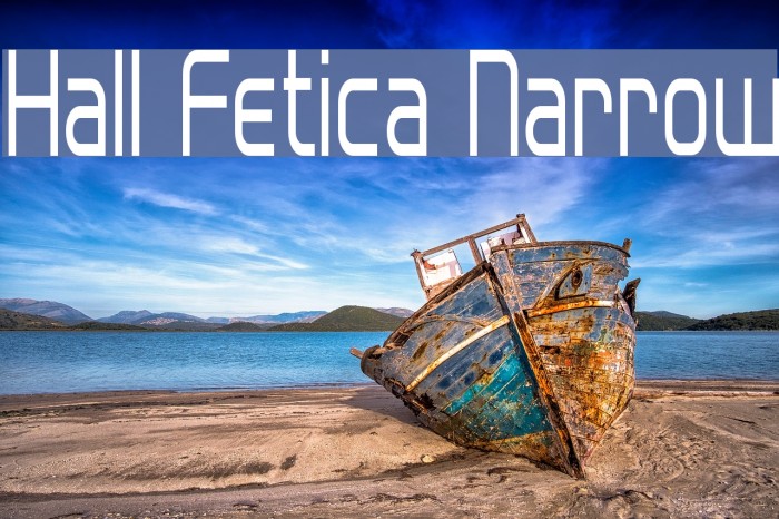 Hall Fetica Narrow Font examples