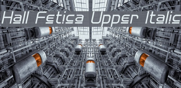 Hall Fetica Upper Italic Font examples