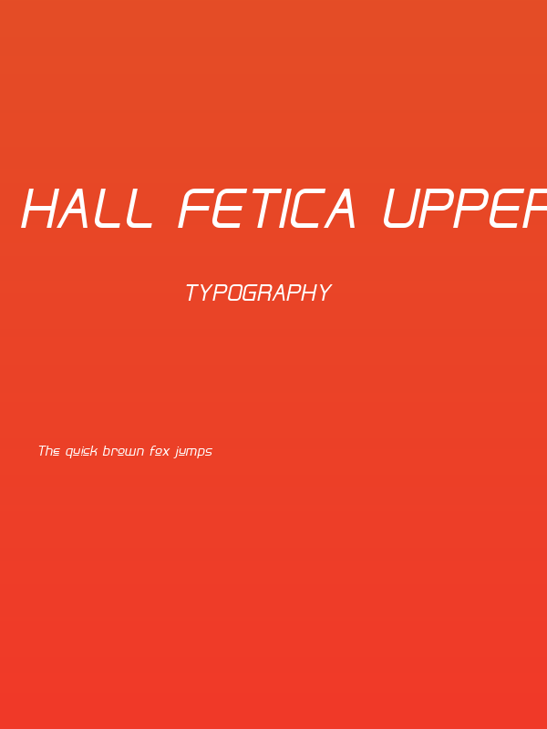 Hall Fetica Upper Italic Poster