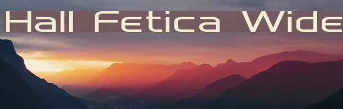 Hall Fetica Wide Font examples