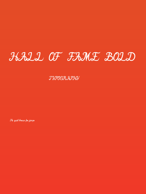 Hall Of Fame Bold Poster