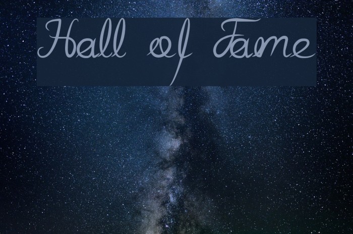 Hall of Fame Font examples