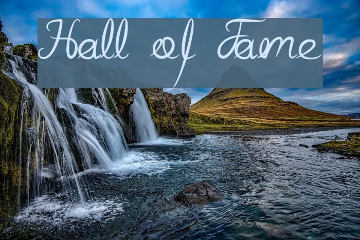 Hall of Fame Font examples