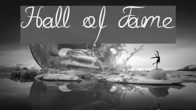 Hall of Fame Font examples