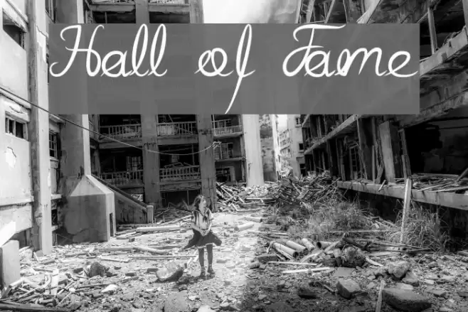 Hall of Fame Font examples