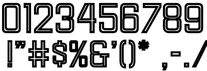 HallandaleSquareInline JL Font OTHER CHARS