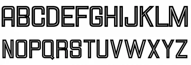 HallandaleSquareInline JL Schriftart Groß