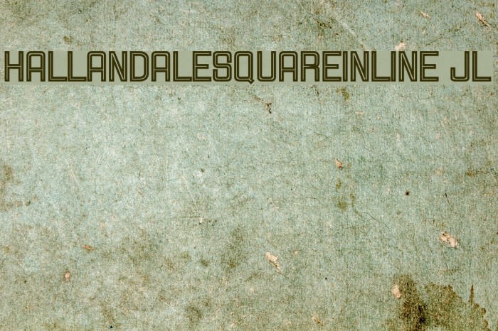 HallandaleSquareInline JL Font examples