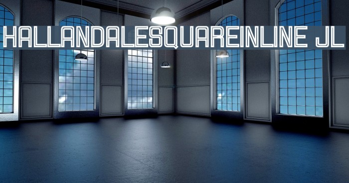 HallandaleSquareInline JL Font examples