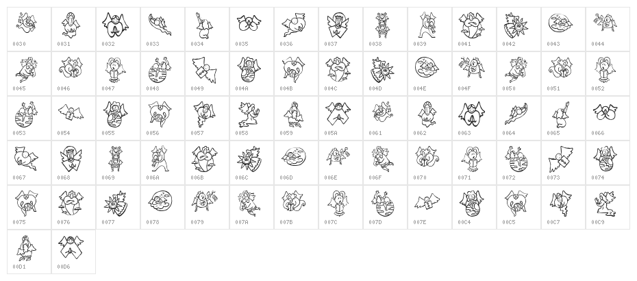 HallelujaLosAngeles Character Map