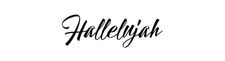 Hallelujah Schriftart
