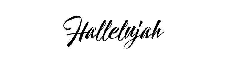 Hallelujah  Frei Schriftart Herunterladen