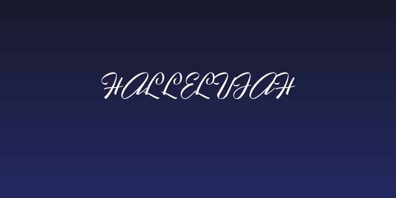 Hallelujah Social Header