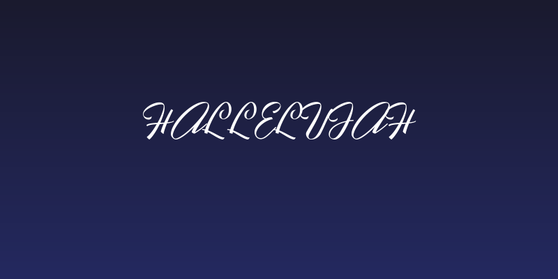 Hallelujah Social Header