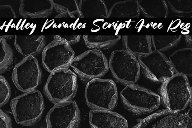Halley Parades Script Free Reg フォント examples