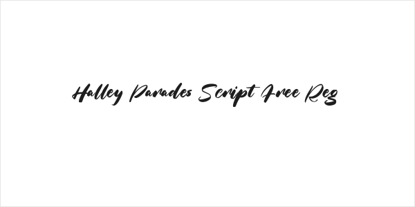Halley Parades Script Free Reg Logo