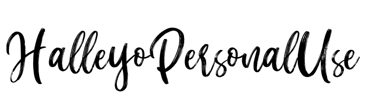 Halleyo Personal Use  フリーフォントのダウンロード