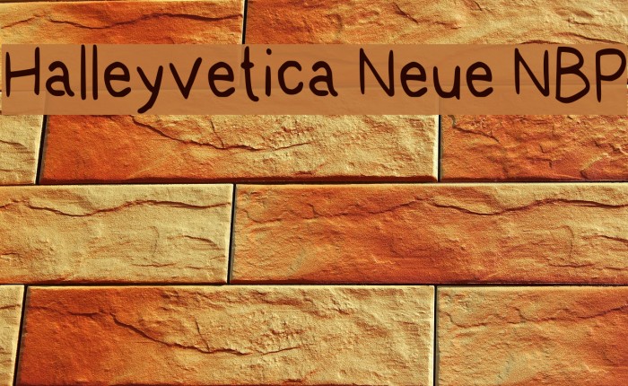 Halleyvetica Neue NBP Font examples