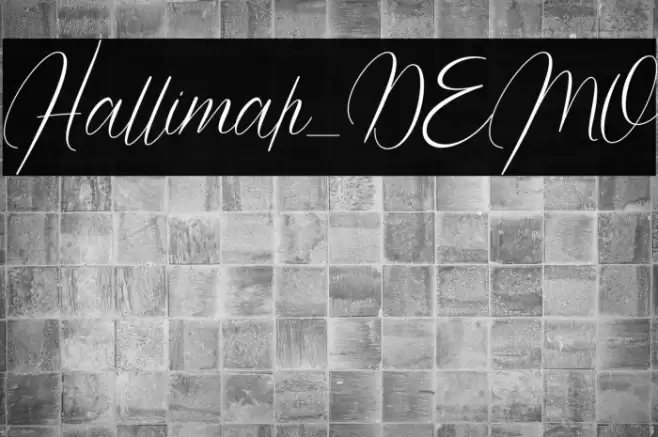 Hallimah_DEMO Font examples