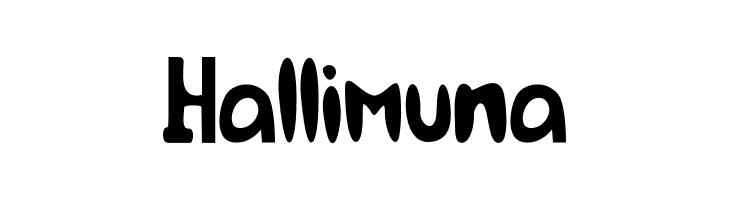 Hallimuna  フリーフォントのダウンロード