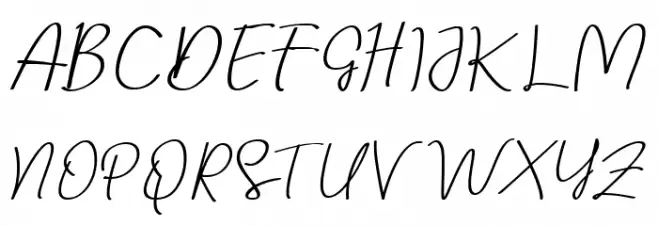 Halliyah Font UPPERCASE