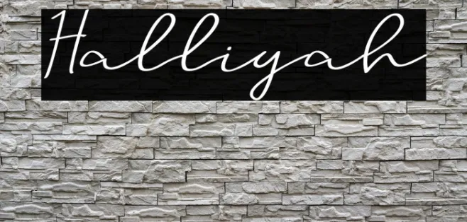 Halliyah Example 2