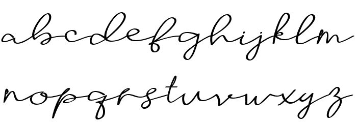 Halliyah Font LOWERCASE
