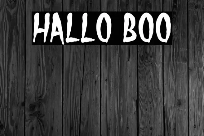 Hallo Boo Font examples